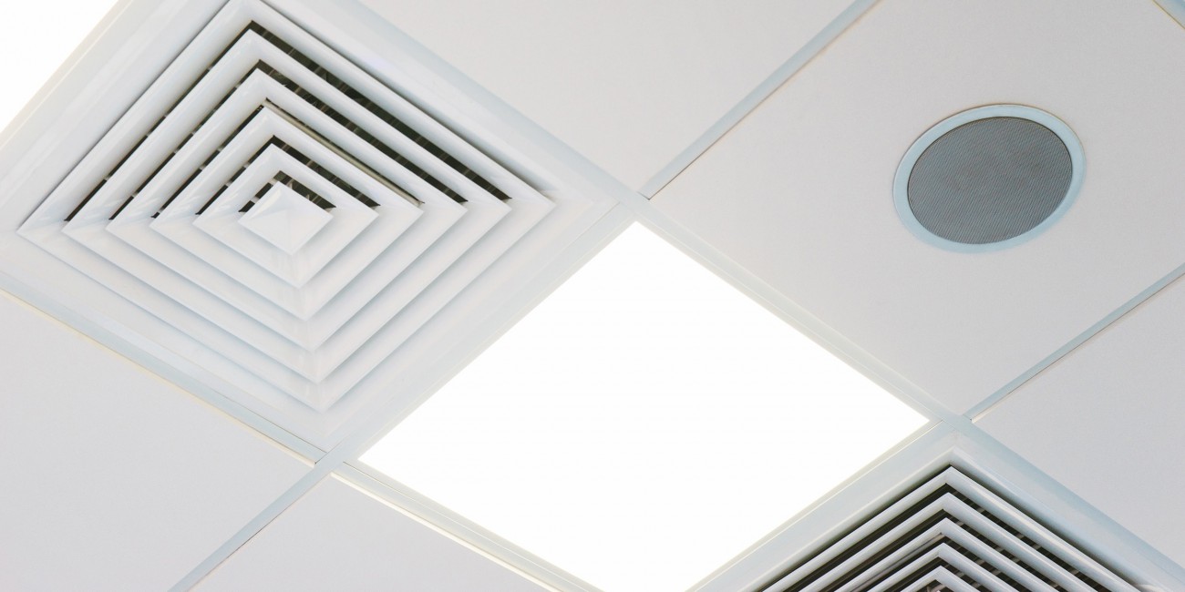 HVAC vent in office ceiling