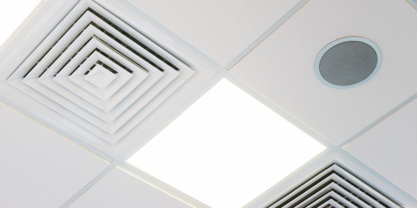 HVAC vent in office ceiling